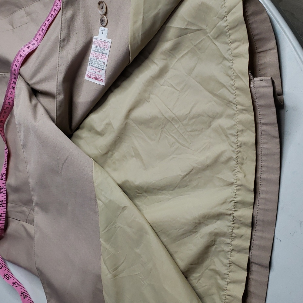 Vintage London Fog Combed Cotton Belted Trench Coat Size 8 Petite USA Classic - Picture 16 of 16